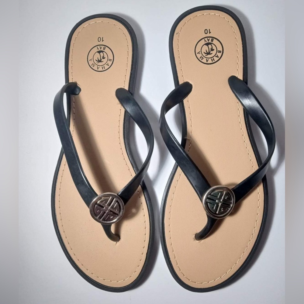 Bahama bay sandal size 10 black color new without tag